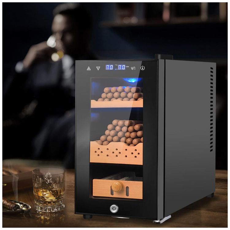 Umidor-Eletrico-25L-Capacidade-para-150-Cigarros-Controle-Imagem-6