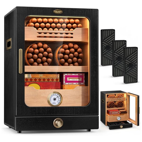 Umidor-Scotte-Iluminado-com-LED-15L-para-100-150-Charutos-Imagem-0