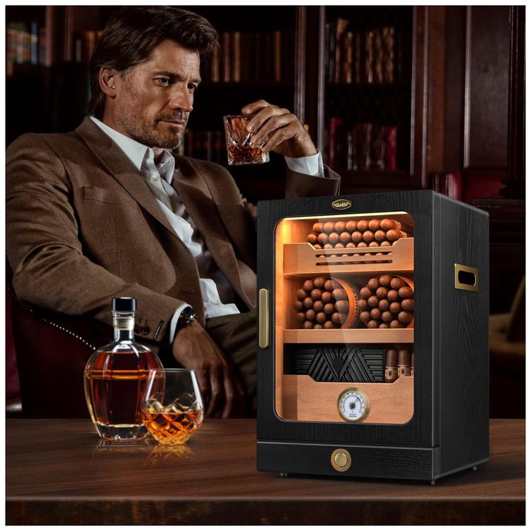Umidor-Scotte-Iluminado-com-LED-15L-para-100-150-Charutos-Imagem-5