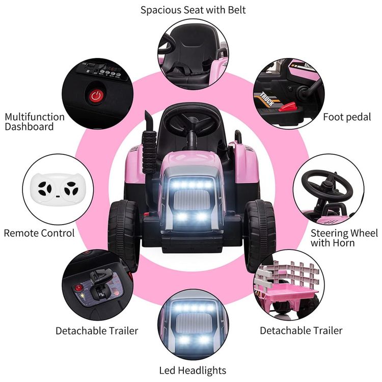 Trator-Eletrico-Infantil-com-Farois-LED-Rodas-Resistentes-Imagem-1