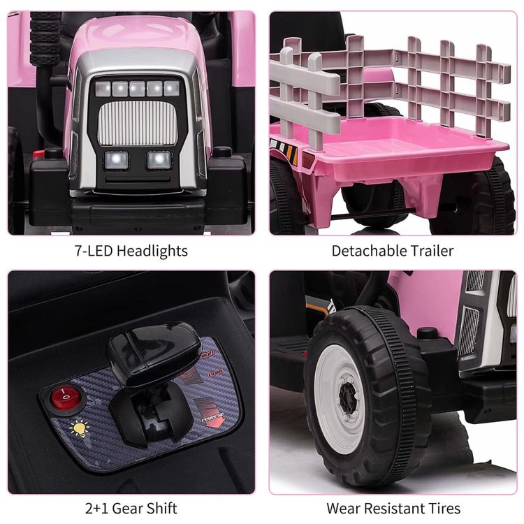 Trator-Eletrico-Infantil-com-Farois-LED-Rodas-Resistentes-Imagem-2