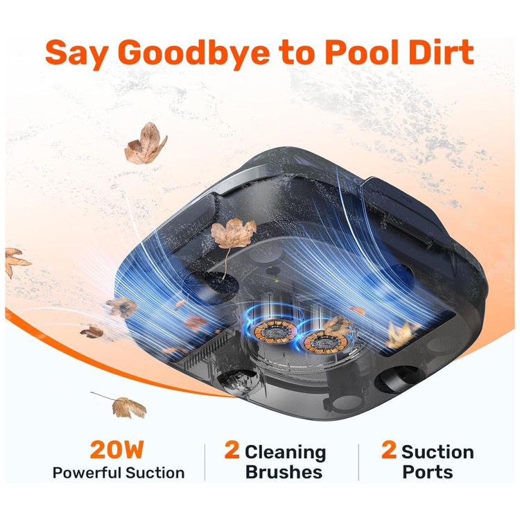 Robo-Aspirador-de-Piscina-Sem-Fio-Duracao-de-90-Min-Imagem-1