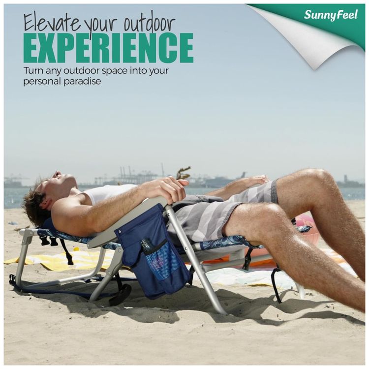 Cadeira-de-Praia-Resistente-SUNNYFEEL-Com-Bolsa-Termica-Imagem-4