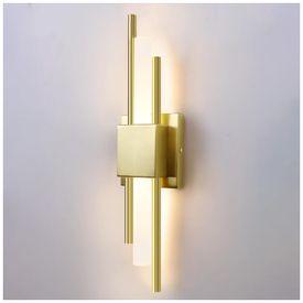 Arandela-LED-3000K-com-Acabamento-Escovado-e-Dourado.-Ideal-Imagem-0