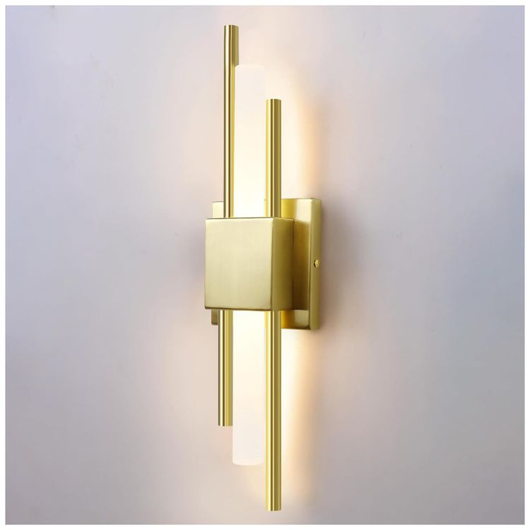 Arandela-LED-3000K-com-Acabamento-Escovado-e-Dourado.-Ideal-Imagem-0