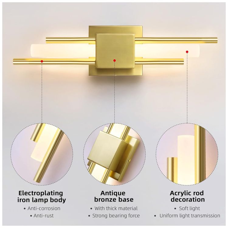 Arandela-LED-3000K-com-Acabamento-Escovado-e-Dourado.-Ideal-Imagem-1