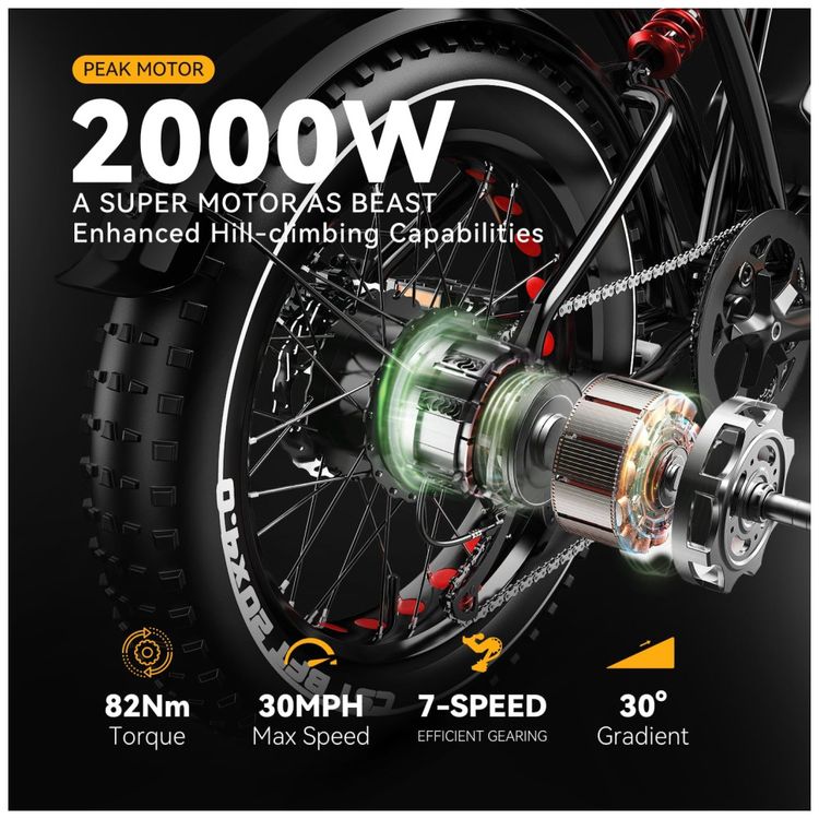 Bicicleta-Eletrica-S4-com-Motor-de-2.000-W-e-Bateria-de-48V-Imagem-1