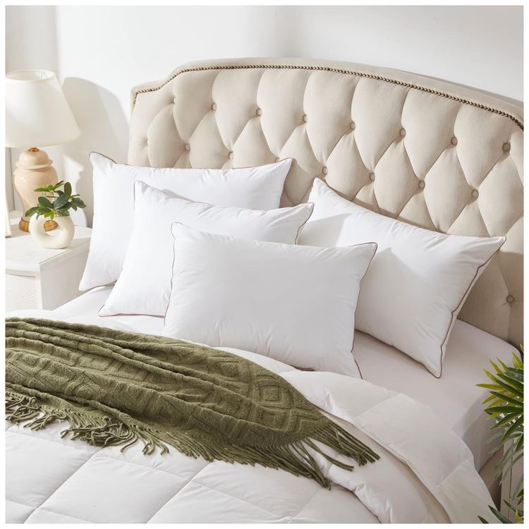 Conjunto-de-Travesseiros-de-Penas-de-Ganso-Tamanho-Queen-Imagem-1
