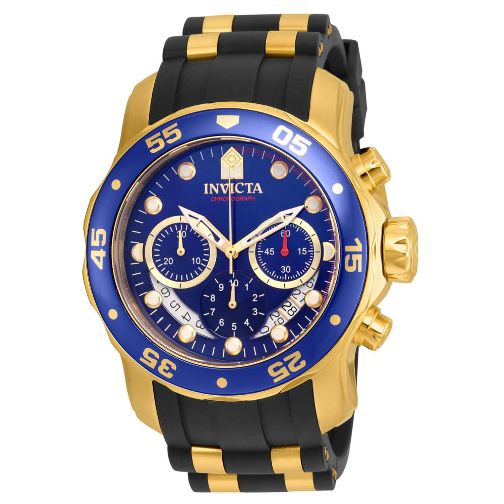 Relógio Masculino Pro SCUBA - 48mm. Dourado. Preto 21929