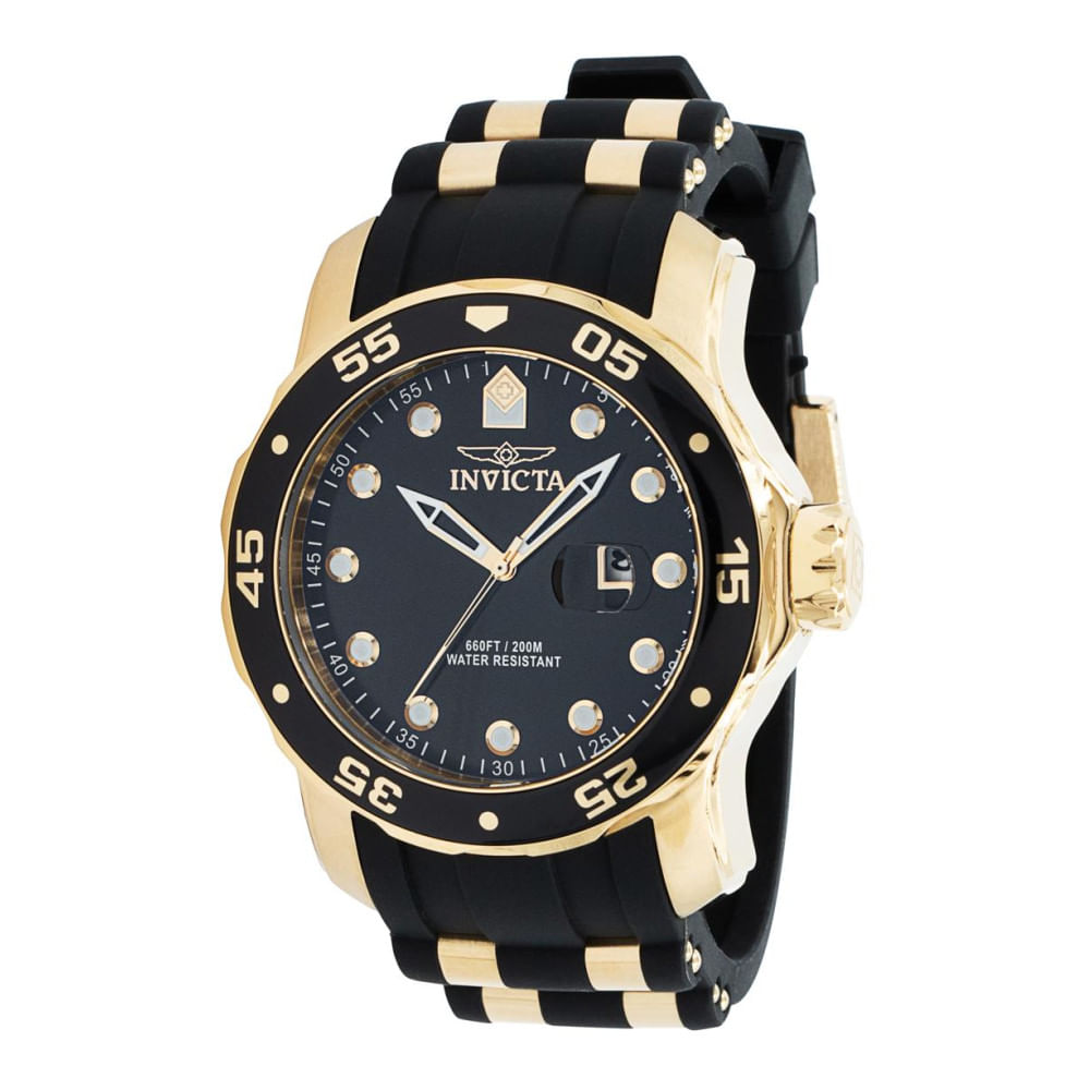 Relógio Pro Masculino - 48mm. Ouro. Preto 39097