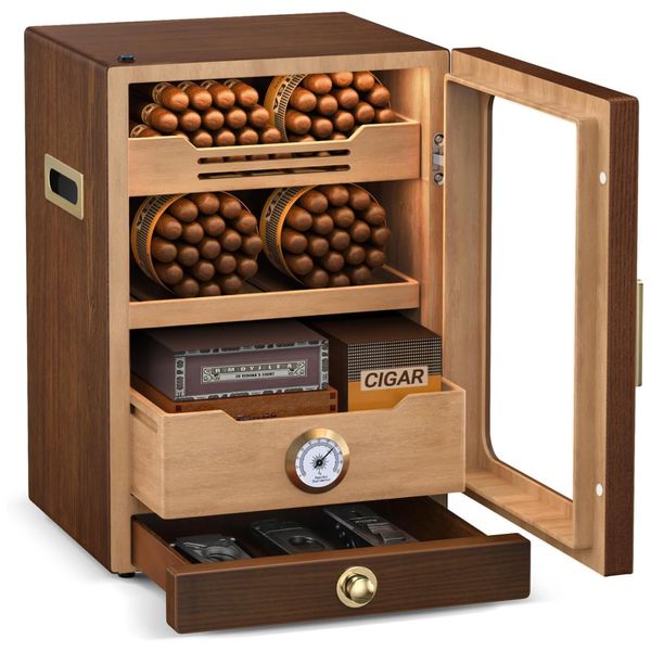 Humidor-de-charutos-com-Capacidade-para-Armazenar-de-100-a-Imagem-0