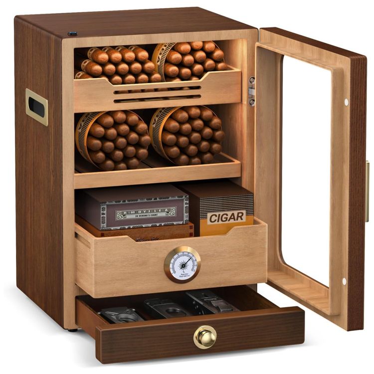 Humidor-de-charutos-com-Capacidade-para-Armazenar-de-100-a-Imagem-0