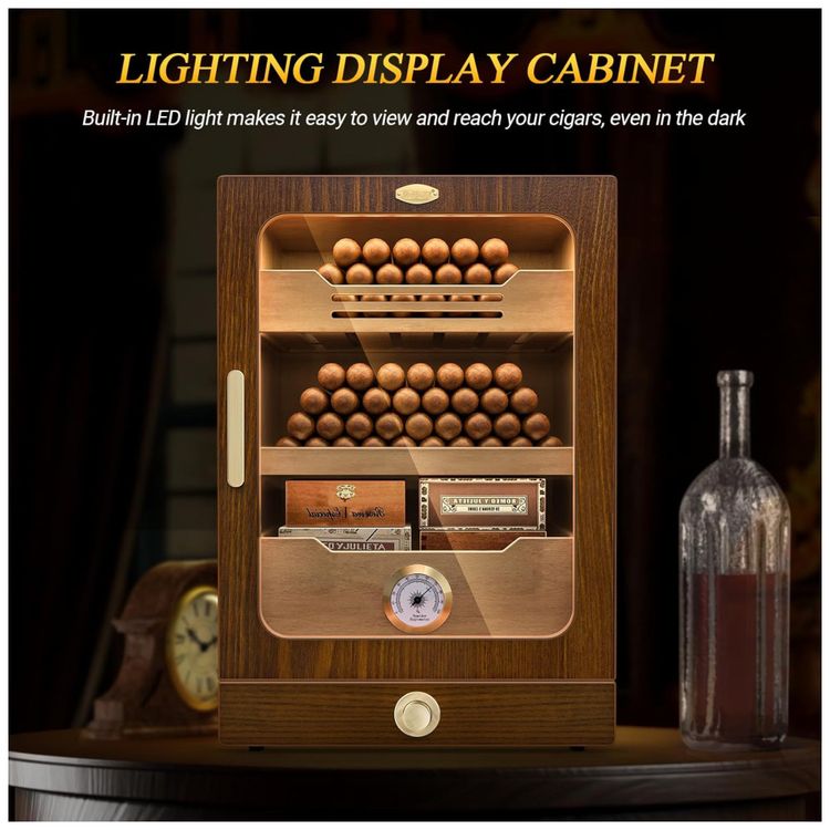 Humidor-de-charutos-com-Capacidade-para-Armazenar-de-100-a-Imagem-3