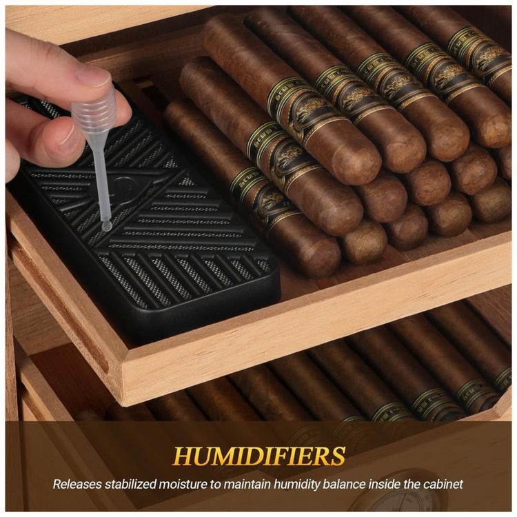 Humidor-de-charutos-com-Capacidade-para-Armazenar-de-100-a-Imagem-4
