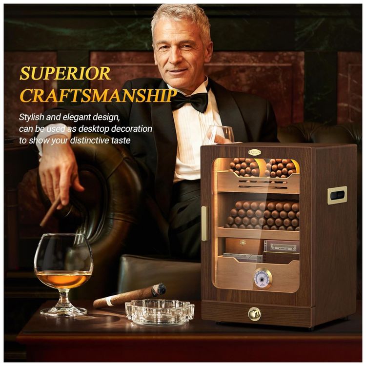 Humidor-de-charutos-com-Capacidade-para-Armazenar-de-100-a-Imagem-5