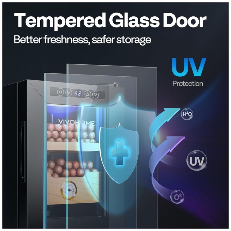 Humidor-VIVOHOME-eletrico-de-10L-com-capacidade-para-110-Imagem-4