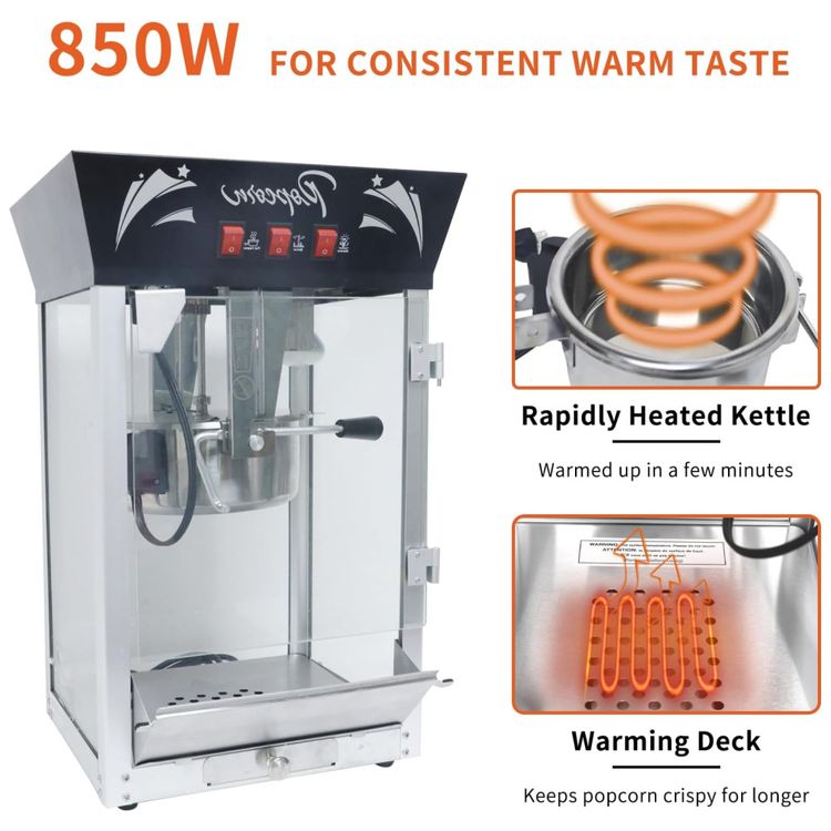 Maquina-de-Pipoca-Comercial-340-g-Estilo-Cinema-850W-Imagem-2