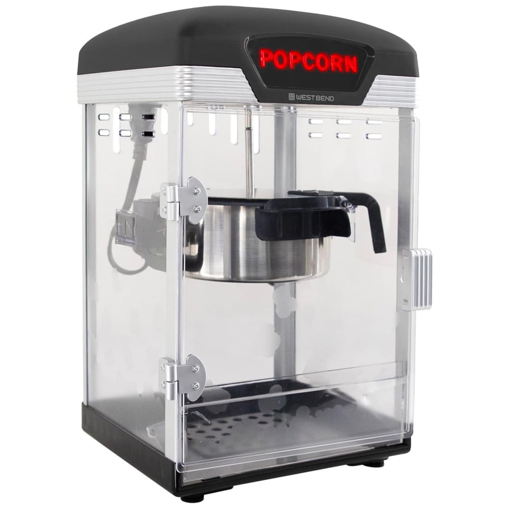 Máquina de Pipoca West Bend Stir Crazy, 4,7 L, com Panela Antiaderente e Concha, Ideal para Pipoca Gourmet. Perfeita para Sessões de Cinema em Casa.