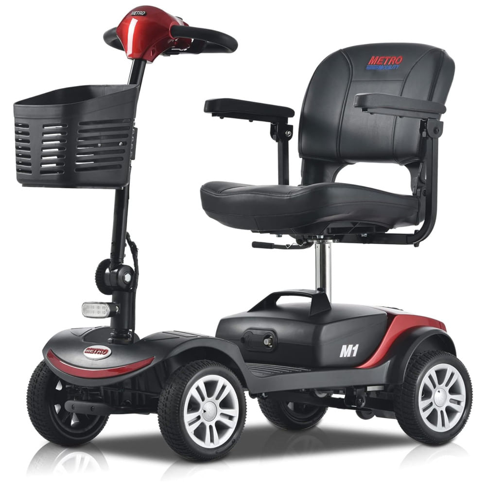 Cadeira de Rodas Elétrica Metro Mobility 4 Rodas para Idosos - Capacidade de 136 kg, Scooter Dobrável para Adultos, Bateria de Longa Duração.