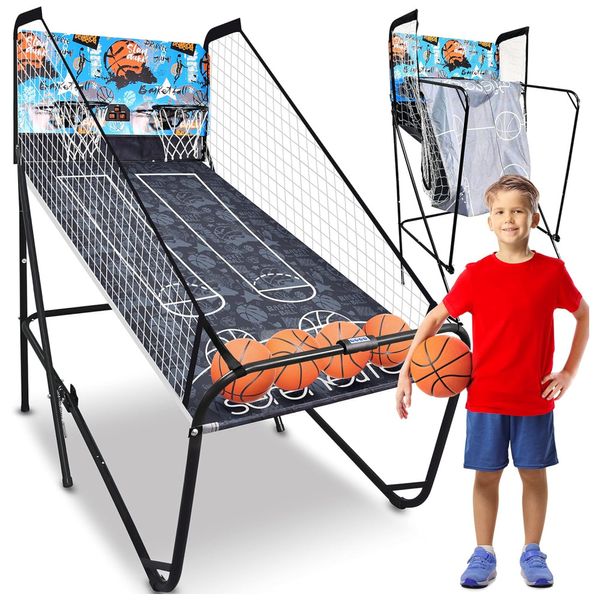 Basquete-Eletronico-SereneLife-com-2-Cestas-Placar-LED-Imagem-0