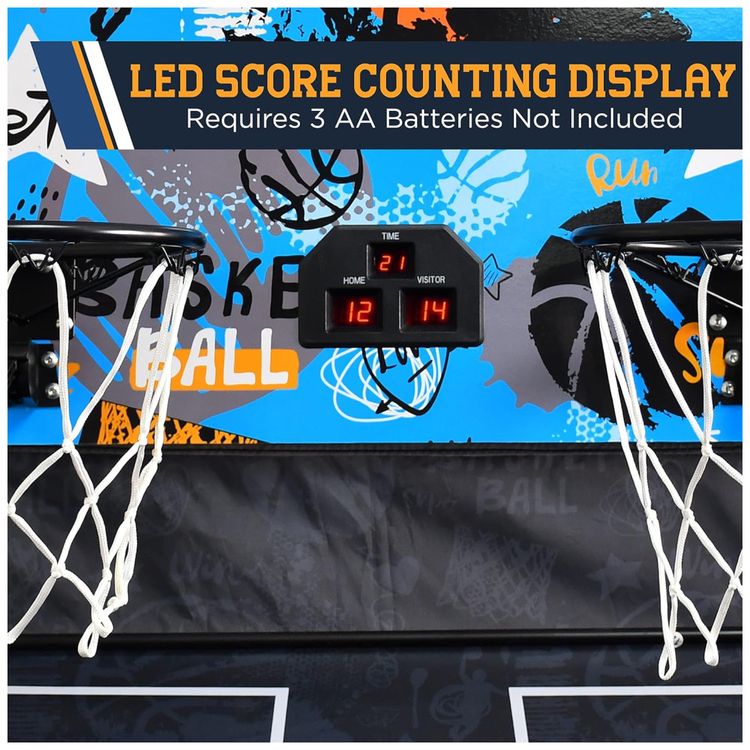 Basquete-Eletronico-SereneLife-com-2-Cestas-Placar-LED-Imagem-2