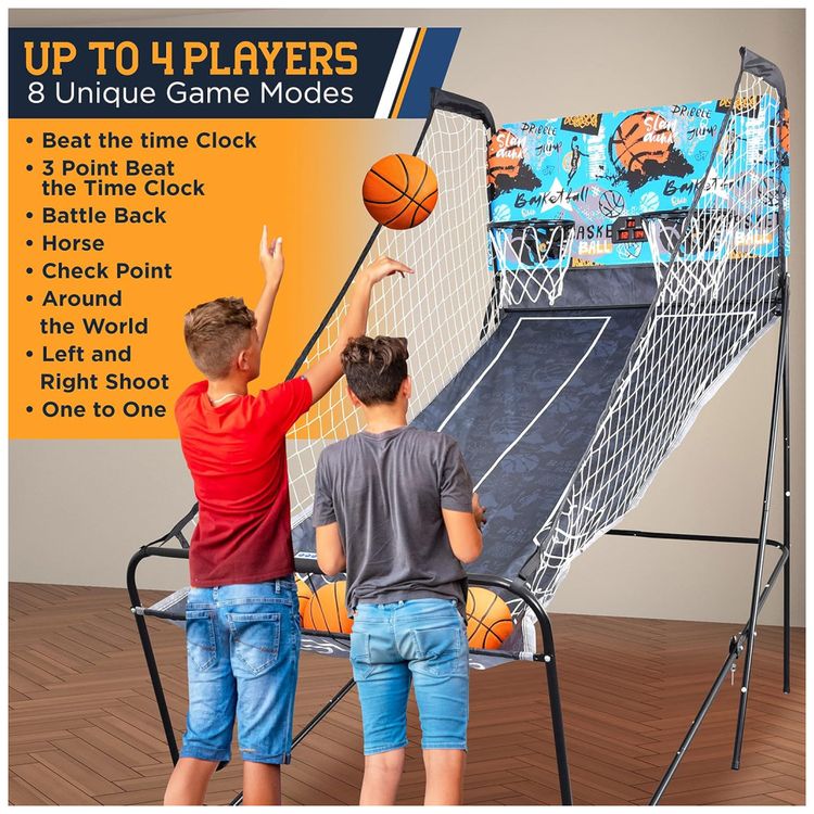 Basquete-Eletronico-SereneLife-com-2-Cestas-Placar-LED-Imagem-4