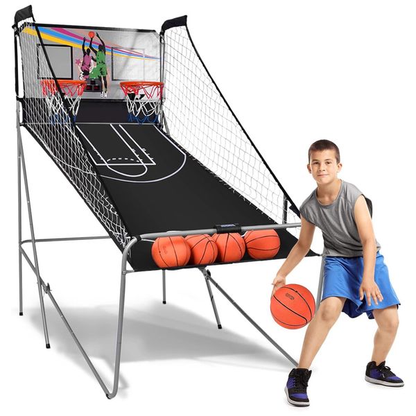 Basquete-Eletronico-Goplus-Dobravel-com-2-Cestas-Pontuacao-Imagem-0