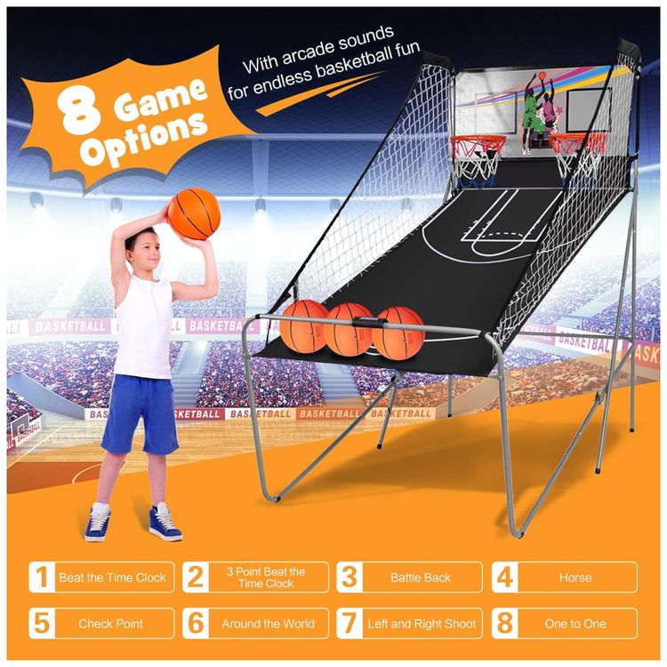 Basquete-Eletronico-Goplus-Dobravel-com-2-Cestas-Pontuacao-Imagem-1