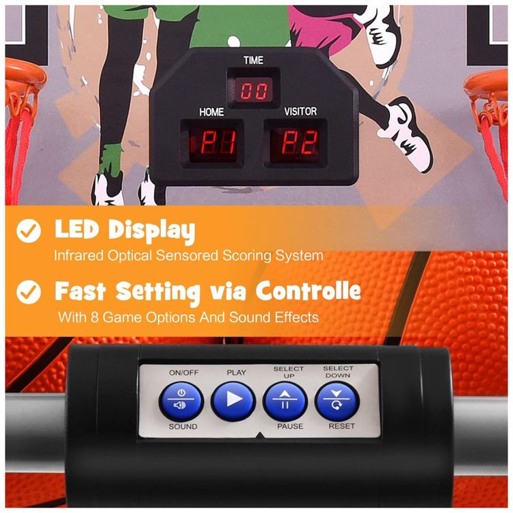 Basquete-Eletronico-Goplus-Dobravel-com-2-Cestas-Pontuacao-Imagem-2