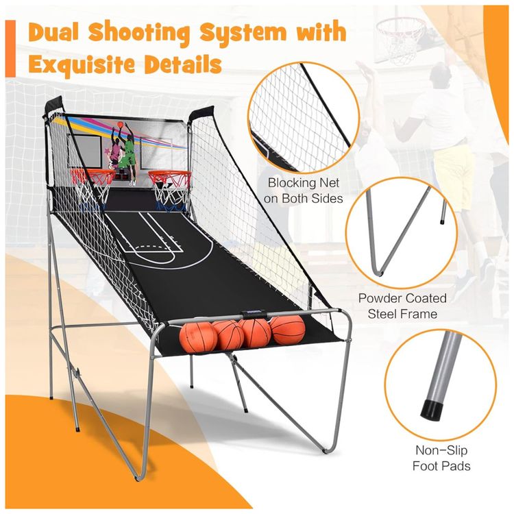 Basquete-Eletronico-Goplus-Dobravel-com-2-Cestas-Pontuacao-Imagem-5