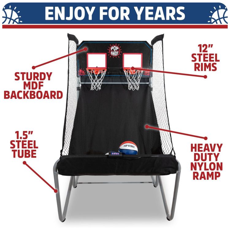 Basquete-Eletronico-Pop-A-Shot-Home-Dual-Shot-Basquete-de-Imagem-2