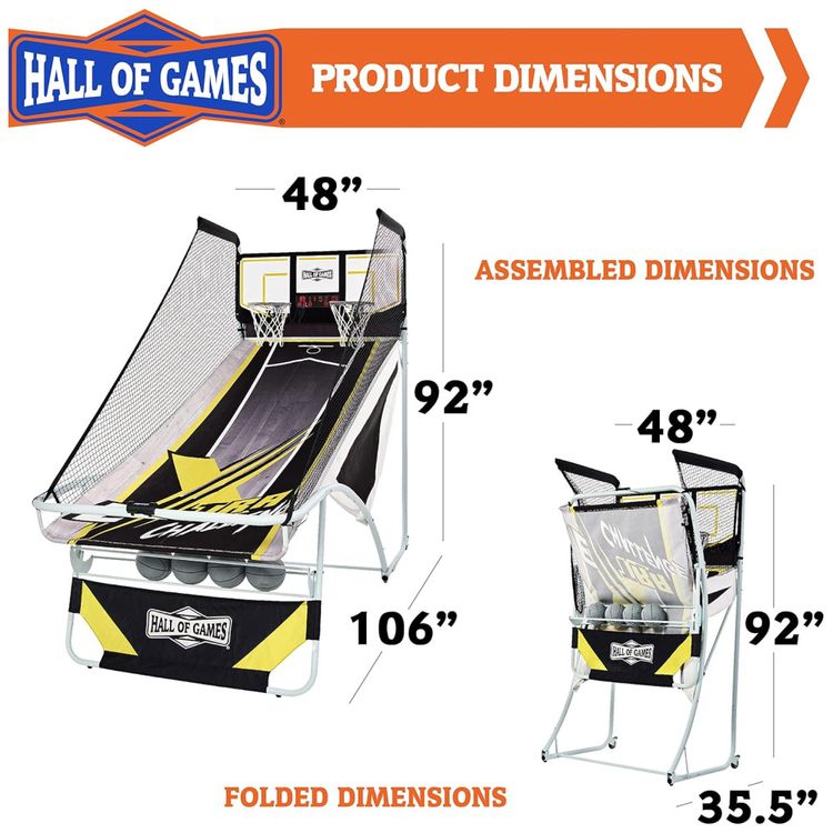Basquete-Eletronico-Hall-of-Games-Xtra-Long-Shot-EZ-Fold-Imagem-1