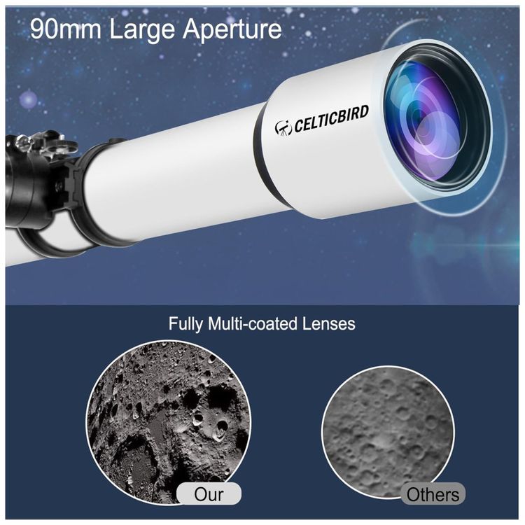 Telescopio-para-Adultos-e-Iniciantes-Refrator-de-90mm-e-Imagem-2
