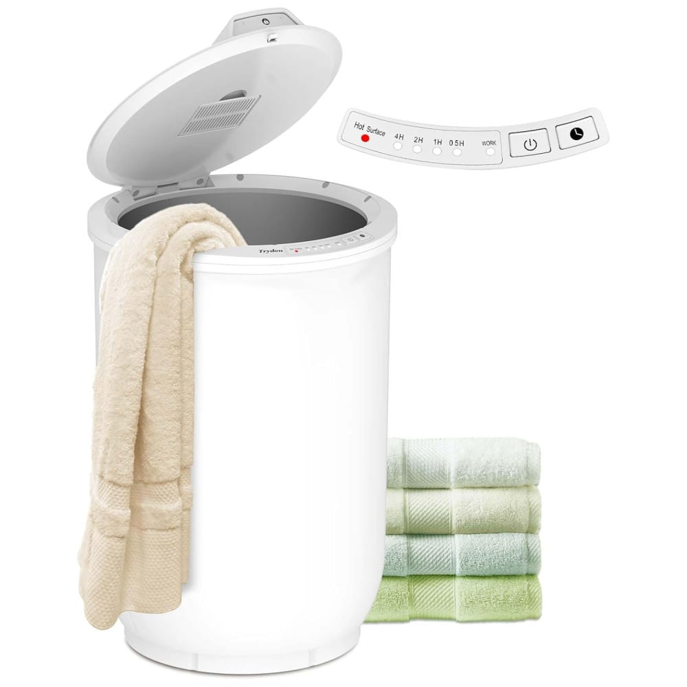 Aquecedor de Toalhas com Grande Capacidade, Aquecimento Rápido com Timer, Controle de um Botão e Trava de Segurança, Ideal para Casa e Spa,Trydow.
