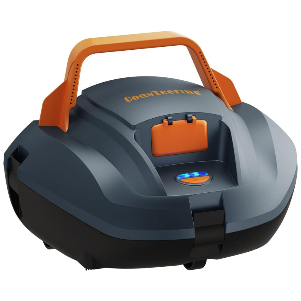 Robô Aspirador de Piscina Sem Fio, com 100 min de Autonomia, Carga Rápida, Sucção Potente, Estacionamento Automático .CoasTerring