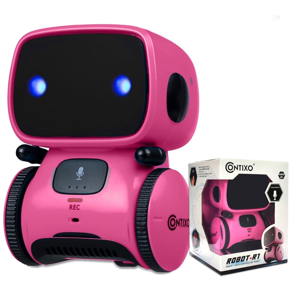 Robô para Crianças Contixo R1 com Controle de Voz, Canto, Dança e Aprendizado. Ideal para Meninos e Meninas de 3 a 12 Anos.