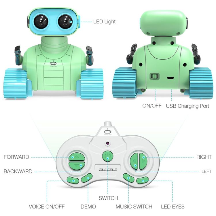 Robo-ALLCELE-Recarregavel-Controle-Remoto-com-Musica-e-Imagem-4