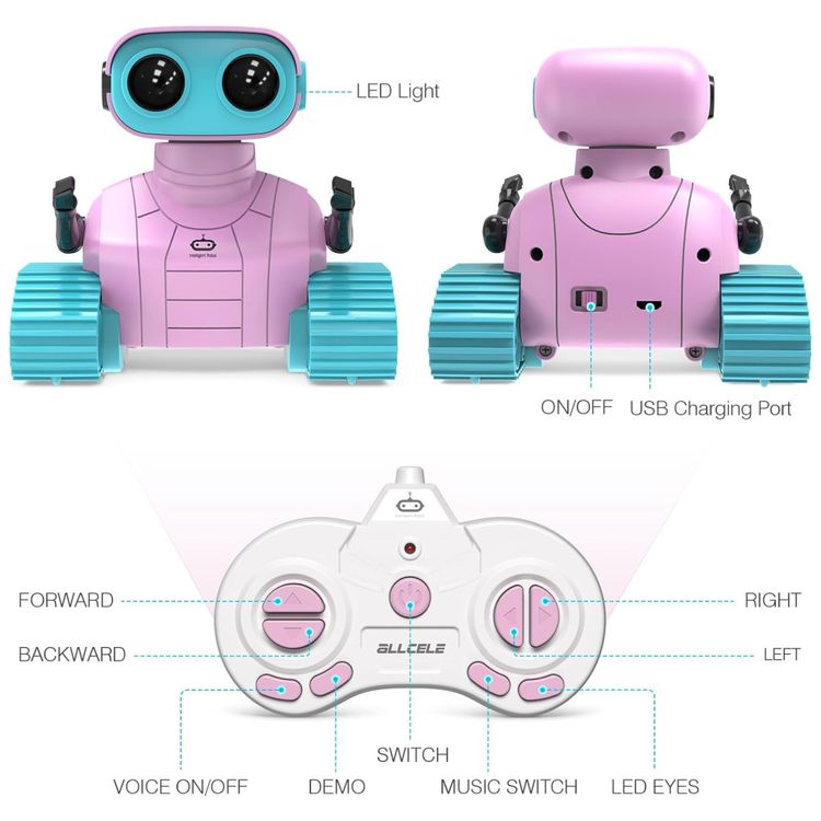 Robo-ALLCELE-Recarregavel-Controle-Remoto-com-Musica-e-Imagem-4