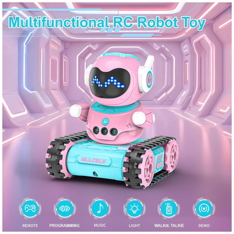 Robo-Infantil-ALLCELE-LED-RC-Brinquedo-de-Controle-Remoto-Imagem-1