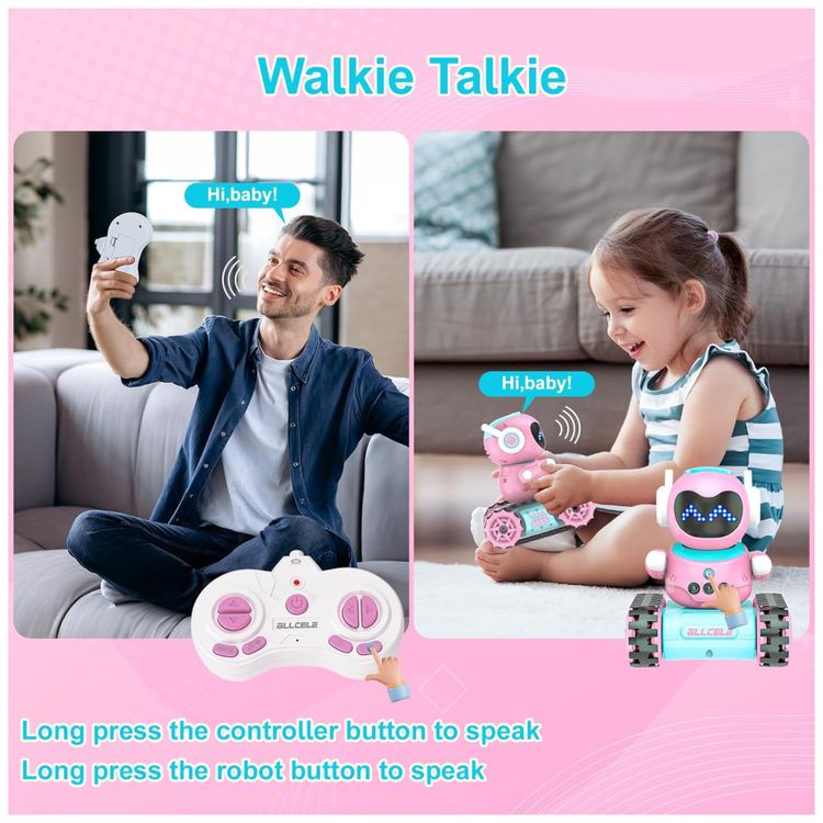 Robo-Infantil-ALLCELE-LED-RC-Brinquedo-de-Controle-Remoto-Imagem-3