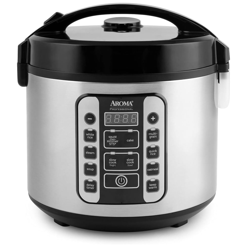 Panela de Arroz Aroma Housewares AROMA® Profissional, Panela Digital 5L, 20 Xícaras (Cozido), com Vapor, Cozimento Lento e 10 Modos Inteligentes.