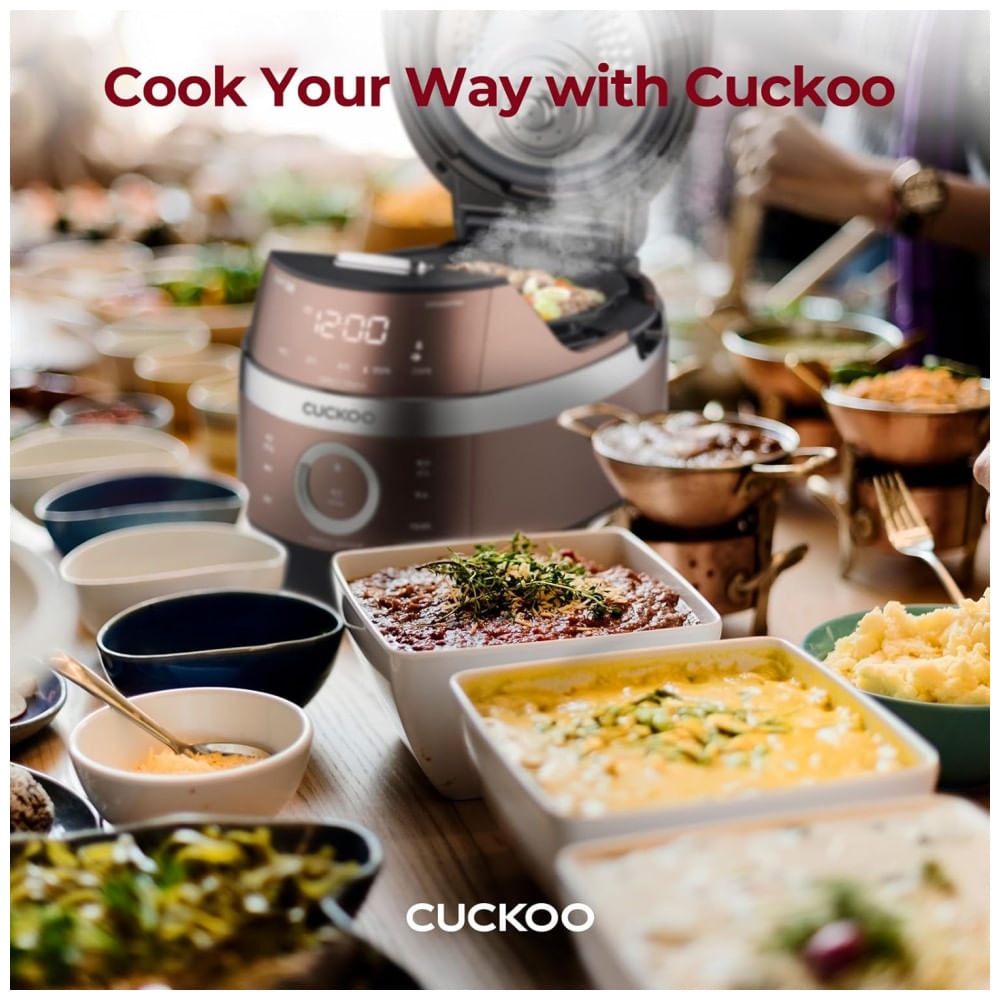 Encontraproduto.com.br - Panela de Arroz CUCKOO CRP-JHR0609F 6 Xícaras (Cru) / 12 Xícaras (Cozidas), Aquecimento por Indução, 16 Opções de Menu, Tecnologia Fuzzy Logic.
