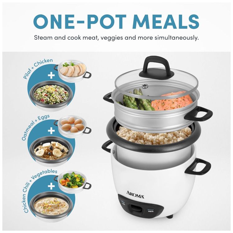 Panela-de-Arroz-e-Vaporizador-Aroma-Housewares-6-Xicaras-Imagem-1