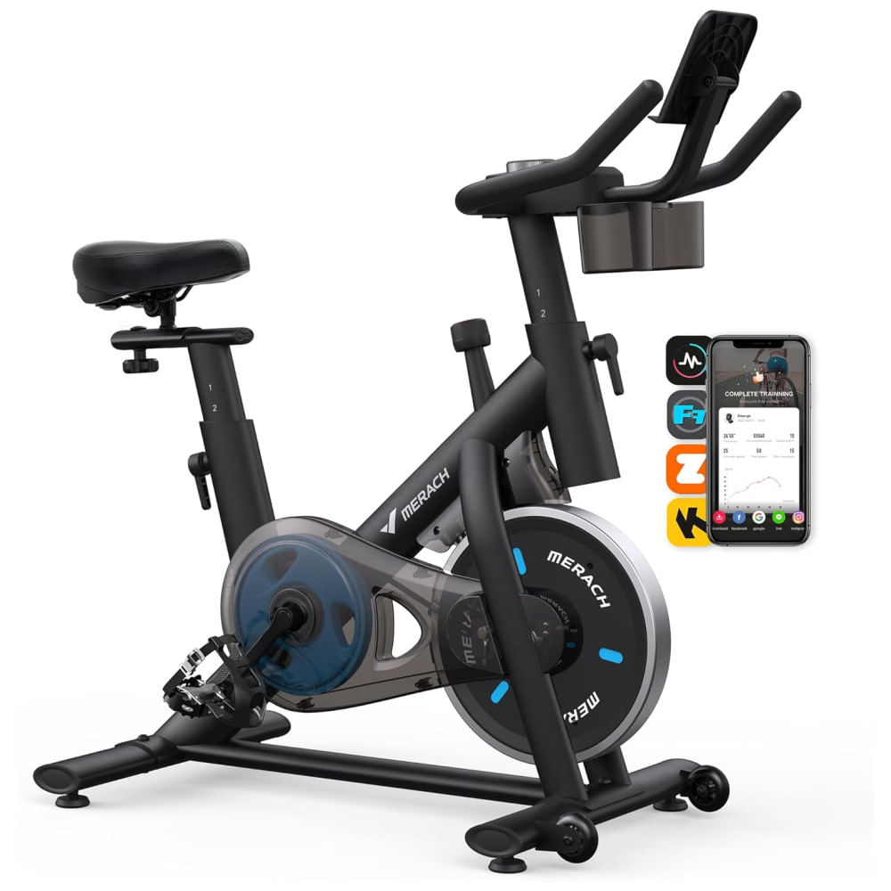 Bicicleta de exercício. Bicicleta estacionária com pasta de freio com aplicativo exclusivo. BIIXA BIIXA ROUM Indoor