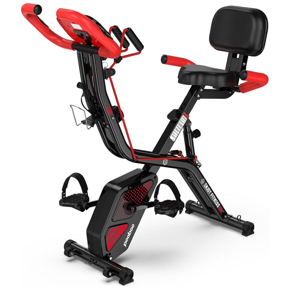 Bicicleta de exercício dobrável. Máquina de bicicleta estacionária de fitness dobrável. Bicicleta de ciclismo interna