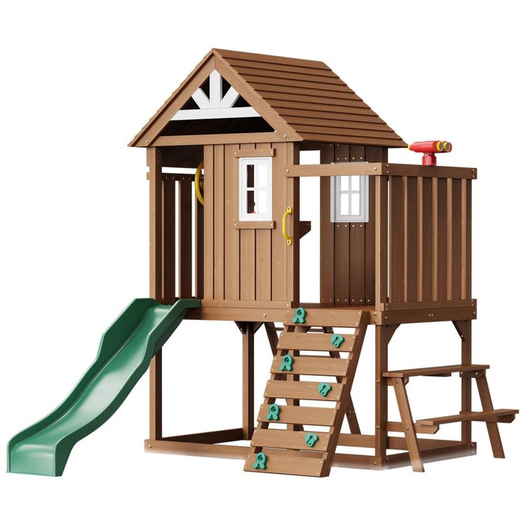 Playhouse-de-madeira-ao-ar-livre.-Playhouse-de-cedro-Imagem-0