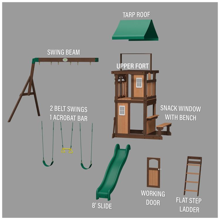 Balancos-Backyard-Discovery-Lakewood-em-Madeira-Cedro-Deck-Imagem-8
