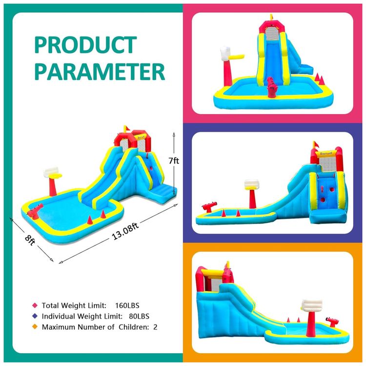 Escorregador-Bounwell-Inflavel-com-Parede-de-Escalada-Tiro-Imagem-4