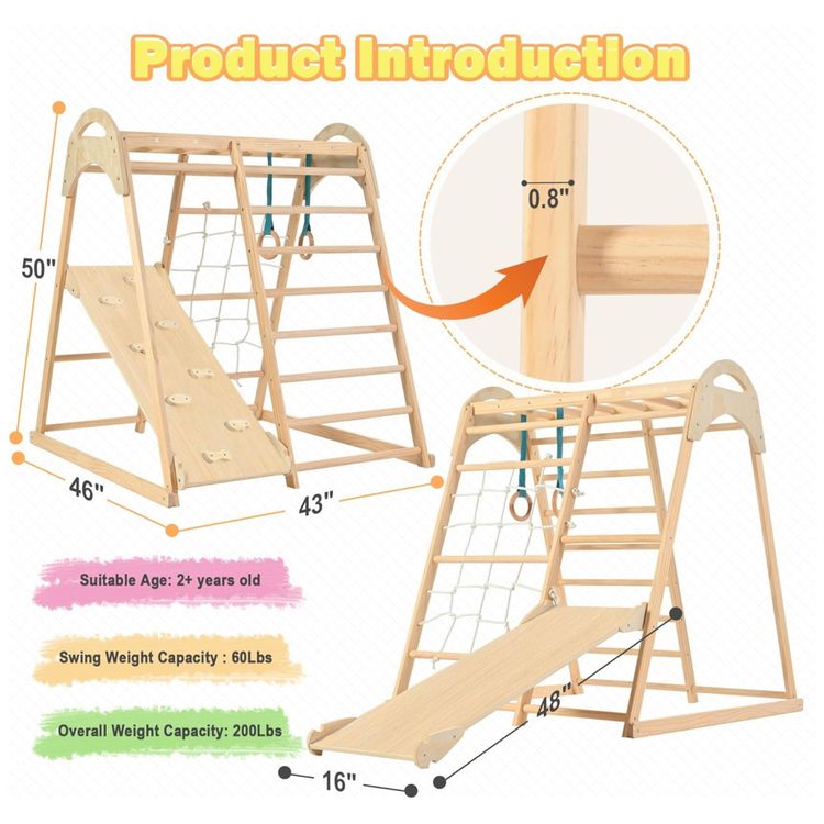 Playground-OLLIKIVI-Parquinho-Indoor-Jungle-Gym-Brinquedo-Imagem-1