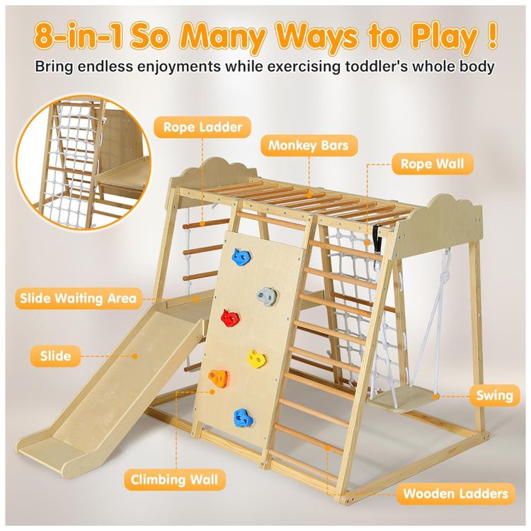 Playground-Uiivrdy-Parque-Infantil-8-em-1-De-Madeira-Grande-Imagem-2